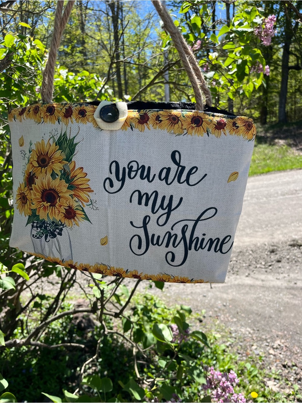 You Are My Sunshine Sunflower Tote Bag - Yellow